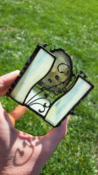 Achátový  svícen  V mechu