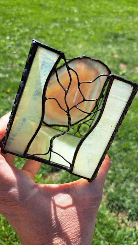 Achátový svícen Strom