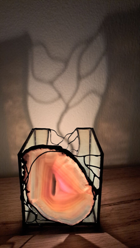 Achátový svícen Strom