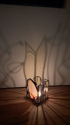 Achátový svícen Květiny