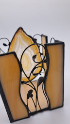  Achátový hnědý svícen