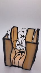  Achátový hnědý svícen