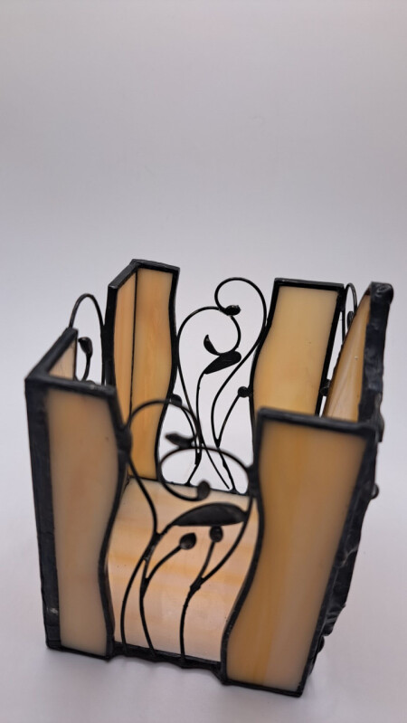  Achátový hnědý svícen