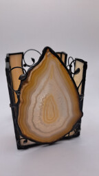  Achátový hnědý svícen