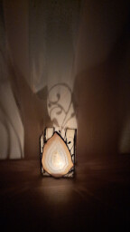  Achátový hnědý svícen