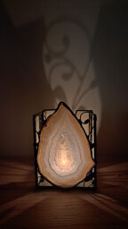  Achátový hnědý svícen