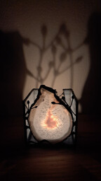 Achátový svícen šedý