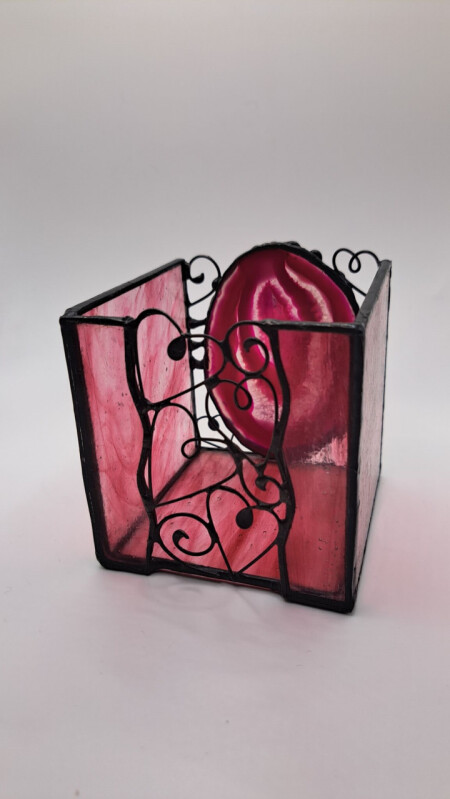 Achátový svícen Láska