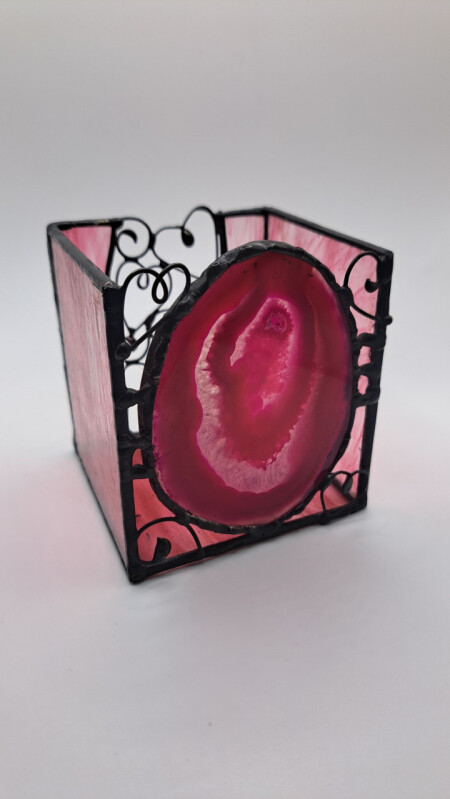 Achátový svícen Láska