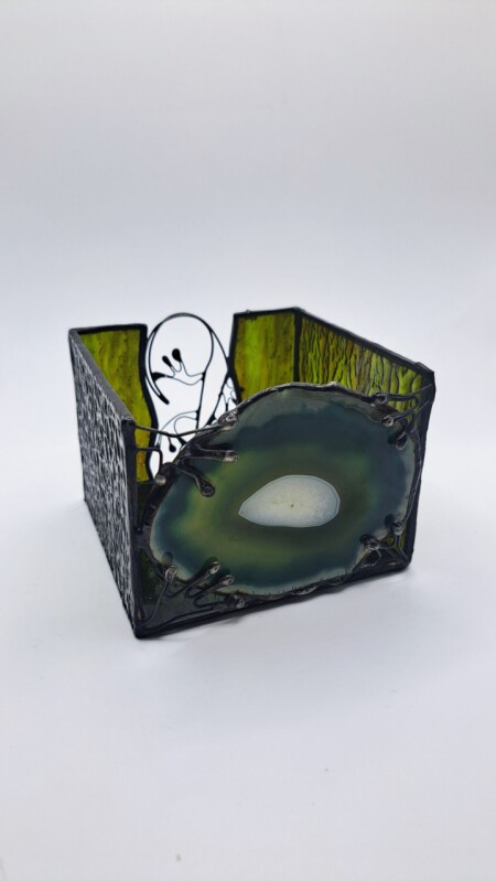 Achátový svícen Ještěrka