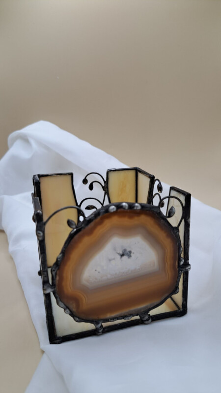 Svícen s achátem Romantika