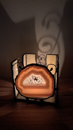 Svícen s achátem Romantika