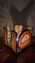 Svícen s achátem Romantika