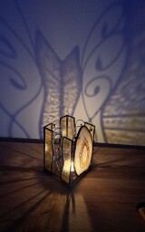 Achátový svícen  Art Nouveau