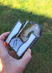 Achátový svícen Rostlinky